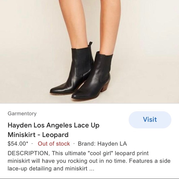 Hayden Los Angeles Leopard Side Lace Mini Skirt. NWOT. Size Medium - Picture 6 of 8